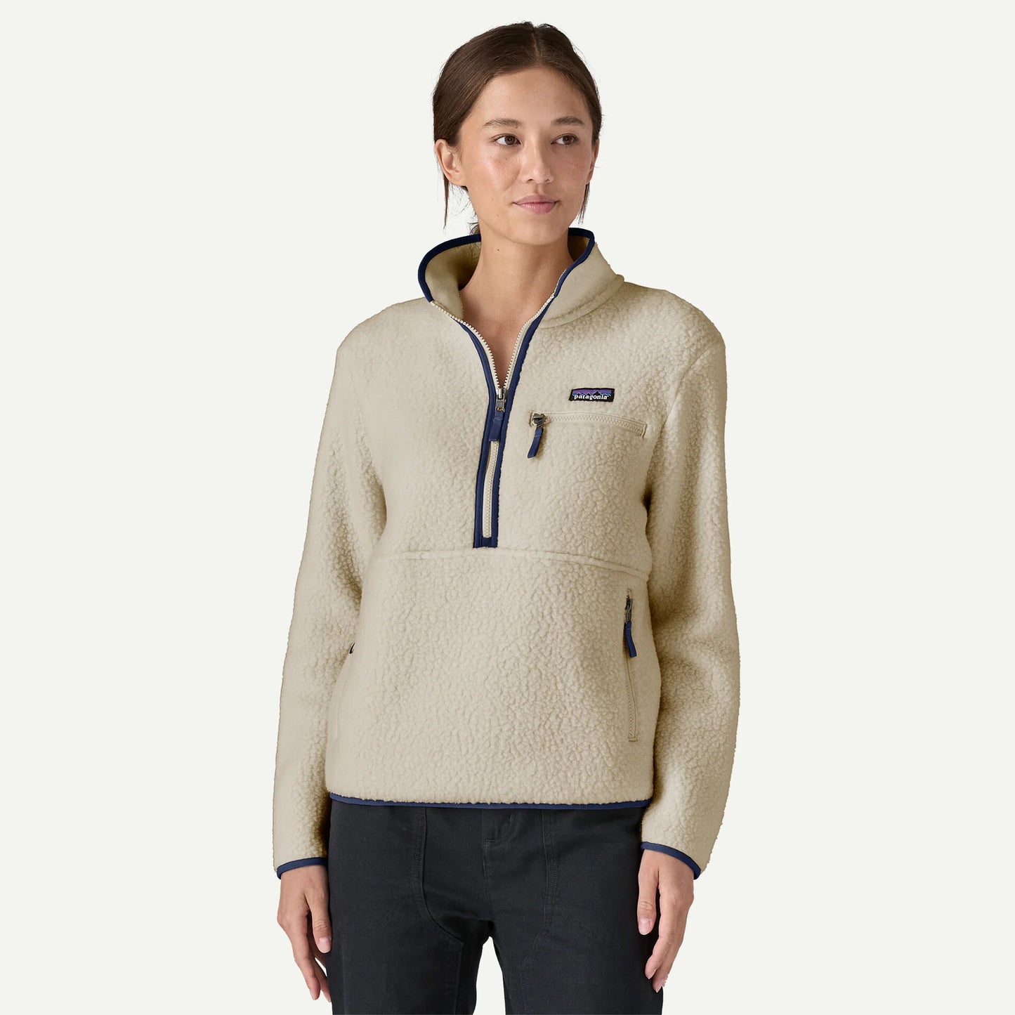 Women's Retro Pile Fleece Marsupial Pullover